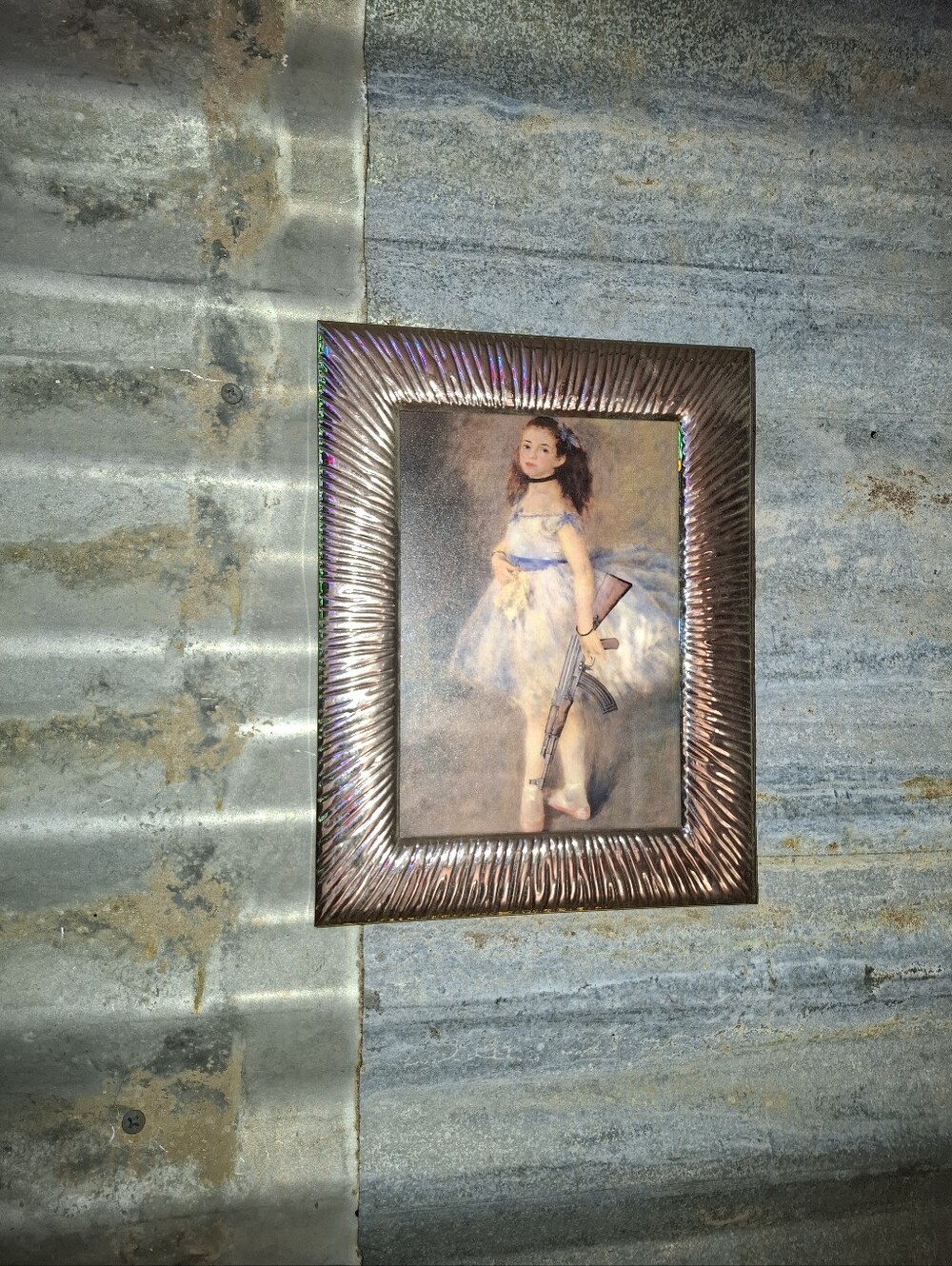 Ballerina with Ak47 Art Print